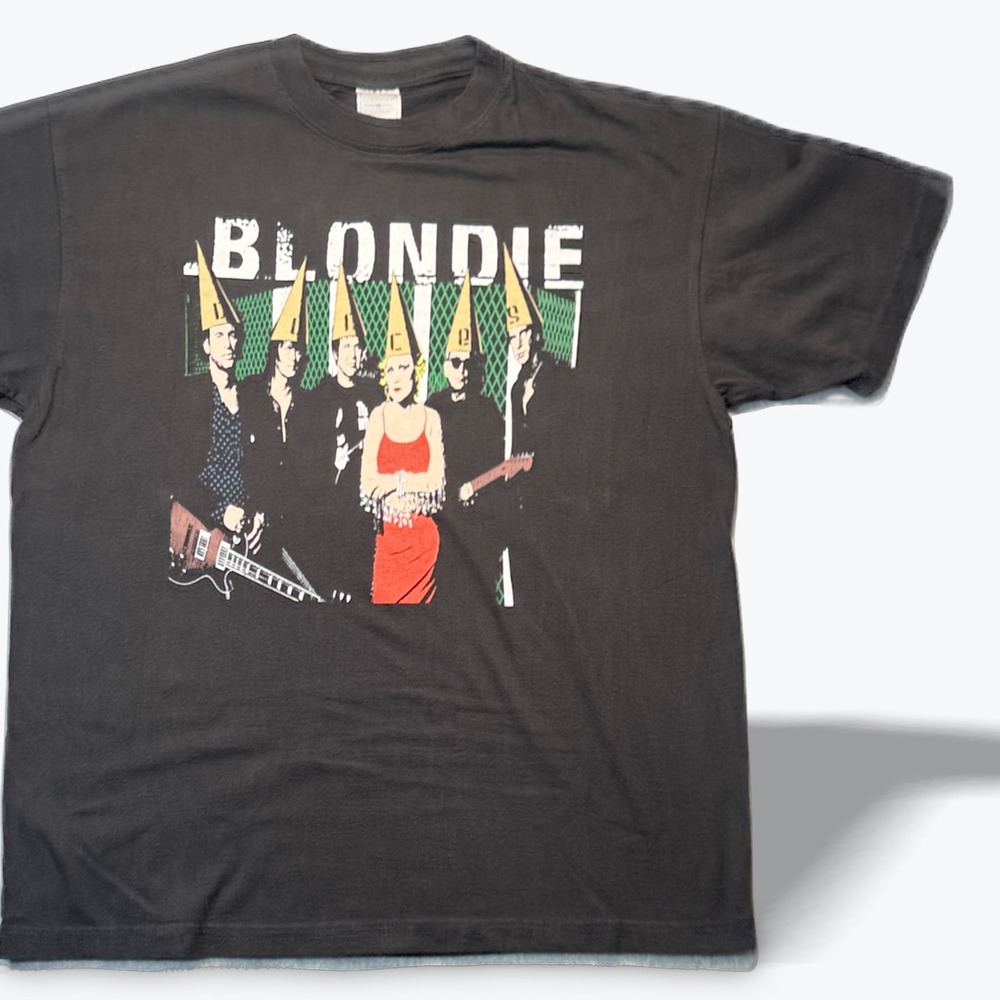 VTG 2005 Blondie Debbie Harry Tour T Shirt Stedman Tag Medium Black Band Tee